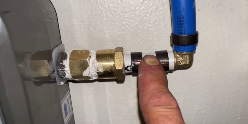 Can you connect pex directly to electric water heater vent