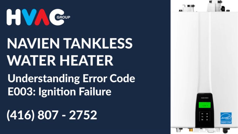 Navien Tankless Water Heater Ignition Failure