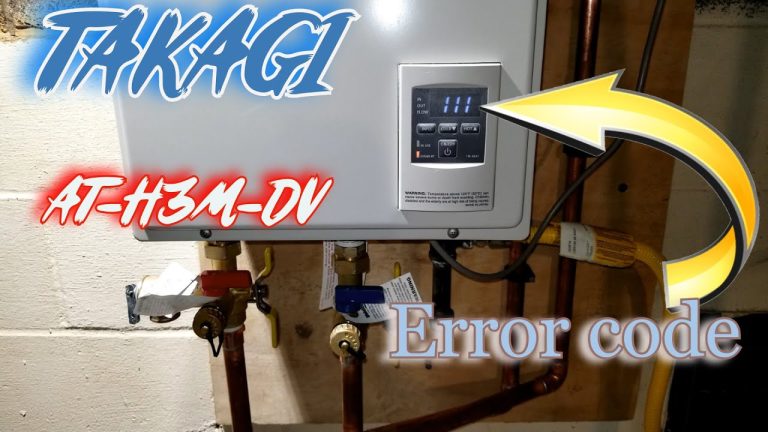 Takagi Tankless Water Heater Code 111: Troubleshooting Guide