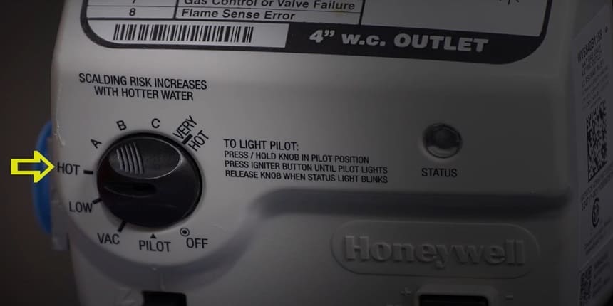Rheem water heater temperature settings