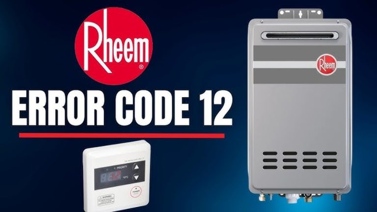 Tankless Water Heater Code 12