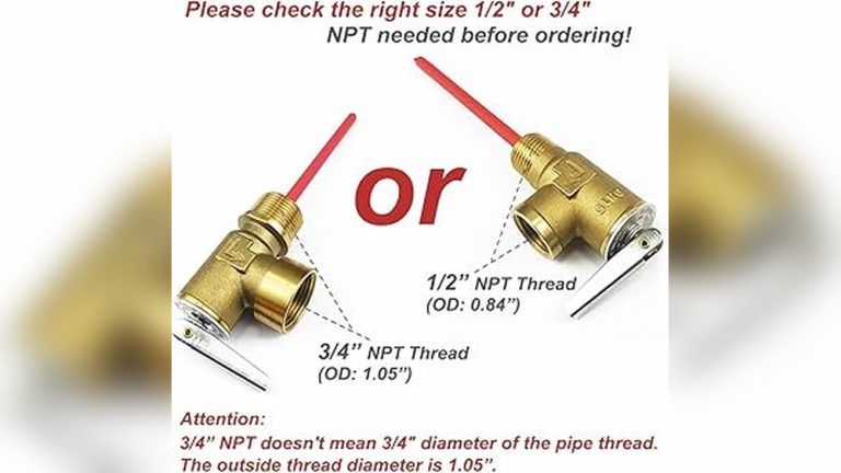 Water Heater Pressure Relief Valve Thread Size